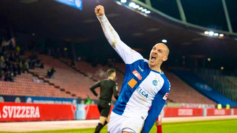 Symbol of the Grasshoppers' victory: new signing Michael Frey, who saved his team in extra time