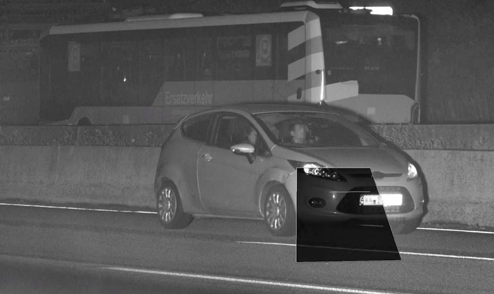 The flashed car - it should be really expensive for the driver. 