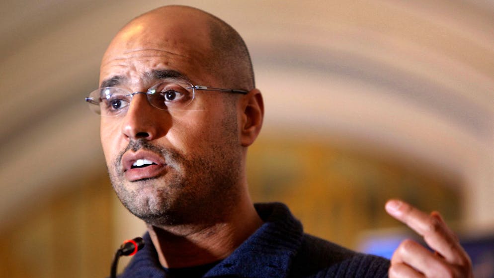 Saif al-Islam war 2021 nach langer Abwesenheit wieder in Libyen aufgetaucht. (25. Februar 2011)
