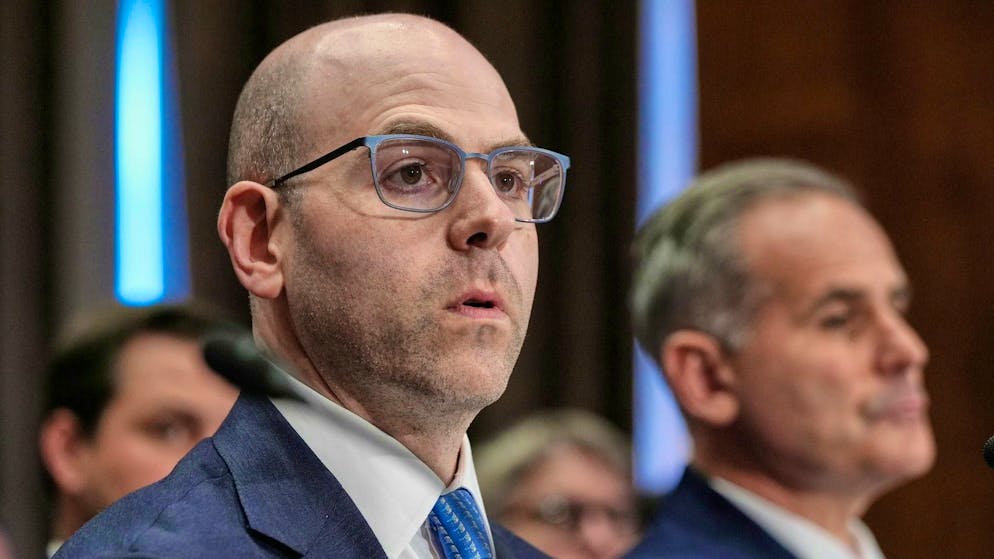 Stephen Miran testifying before the US Senate Banking Committee on September 4, 2025.