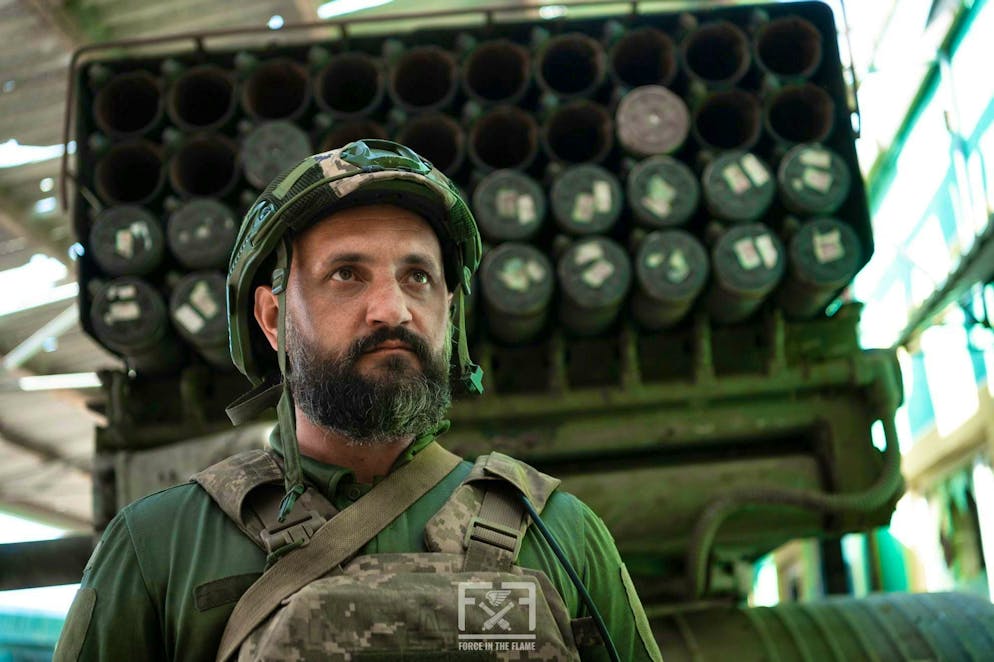 A soldier of the 148th artillery brigade of the Ukrainian armed forces looks into an uncertain future.