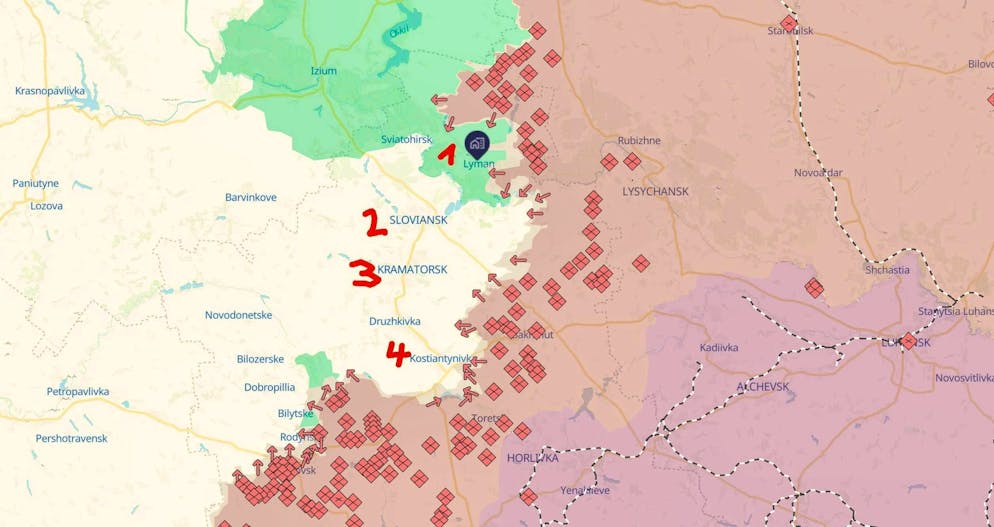 The fortress belt in Donetsk.