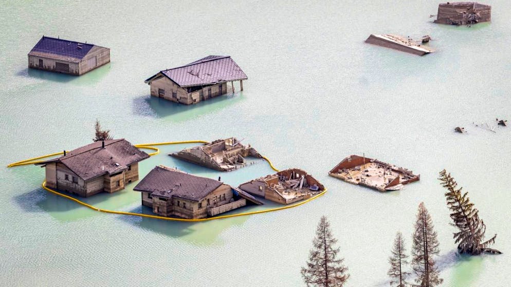 Quello che restava del villaggio di Blatten (VS) dopo la frana che lo ha seppellito (immagine d'archivio)