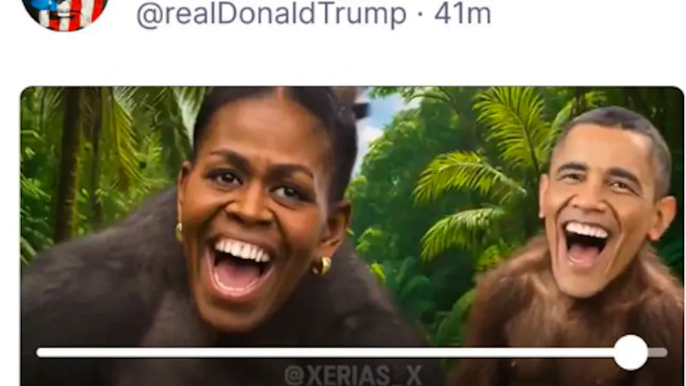 Scandale aux USA. Trump dérape: le couple Obama représenté en singes dans une vidéo