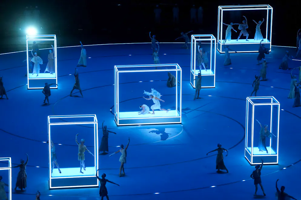 Olimpiadi 2026. La prima parte della cerimonia è stata dedicata al tema dell'armonia.