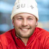 Alexis Monney of Switzerland poses for a portrait after a press conference of the Swiss Ski alpine skiing speed team prior to the 2026 Olympic Winter Games in Bormio, Italy, on Thursday, February 5, 2026. (KEYSTONE/Michael Buholzer)....