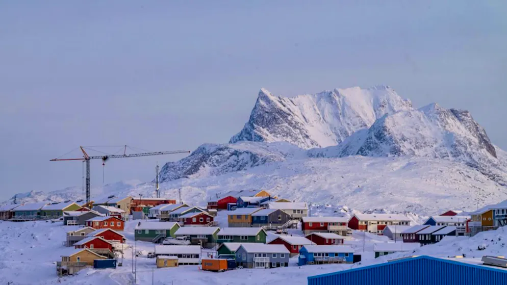 Übersicht über eine Gemeinde in Nuuk. Foto: Christinne Muschi/The Canadian Press/AP/dpa