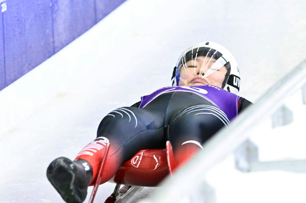 The best pictures of the 2026 Olympic Games in Milano Cortina. China's Peixuan Wang is on her sled with a rather critical eye.