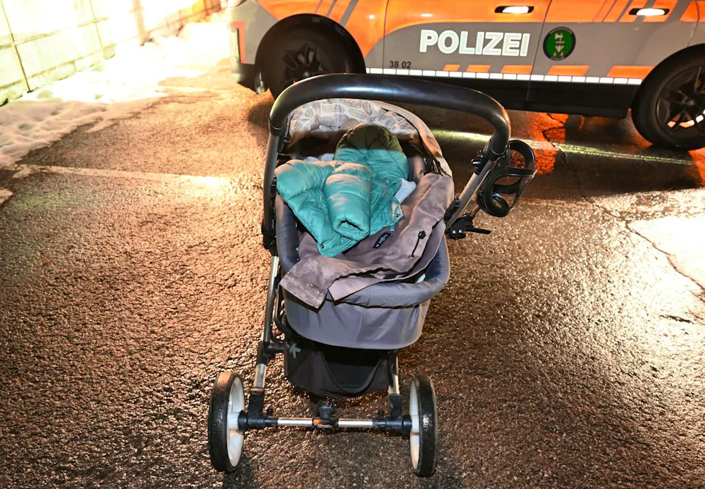 . On a left-hand bend, her vehicle skidded and hit the right side of a pedestrian. The baby was also injured.