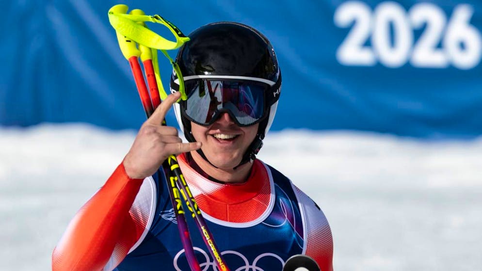 Alpine skiing. Von Allmen before downhill gold