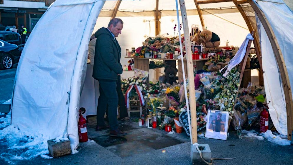 Incendie. Le mémorial dédié aux victimes de Crans-Montana a pris feu