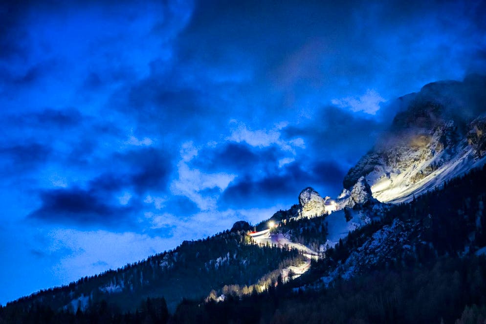 The best pictures of the 2026 Olympic Games in Milano Cortina. The Olimpia delle Tofane women's ski slope on Sunday evening.