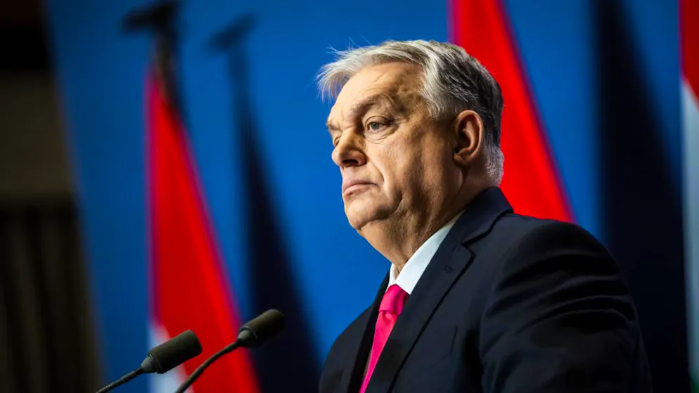 ARCHIV - Der ungarische Ministerpräsident Viktor Orban spricht bei seiner jährlichen Pressekonferenz in Budapest, Ungarn. Foto: Marton Monus/-/dpa