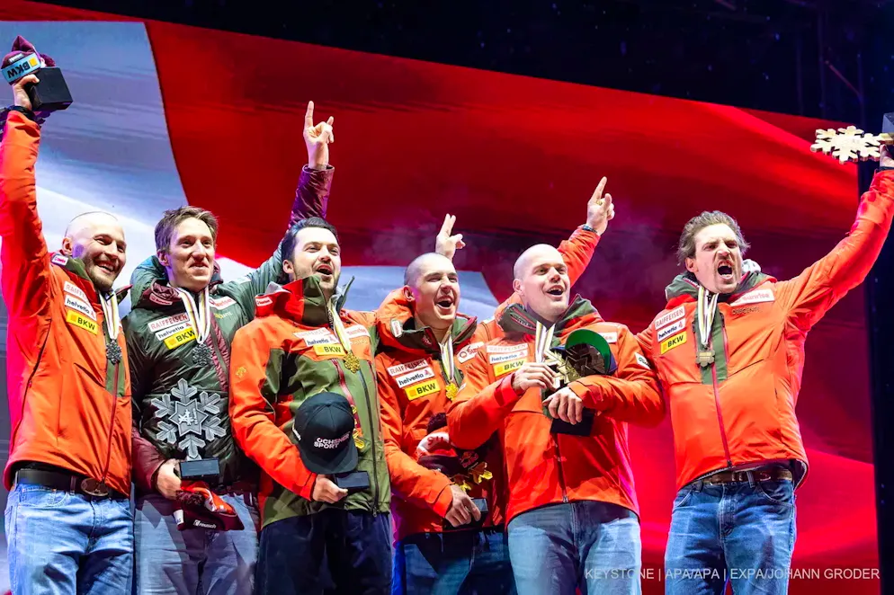 Il podio dei Campionati mondiali di Saalbach era composto esclusivamente da atleti svizzeri.