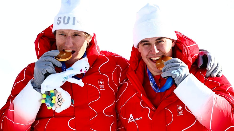 Swiss double victory in team combined. Von Allmen and Nef win gold, Meillard and Odermatt silver