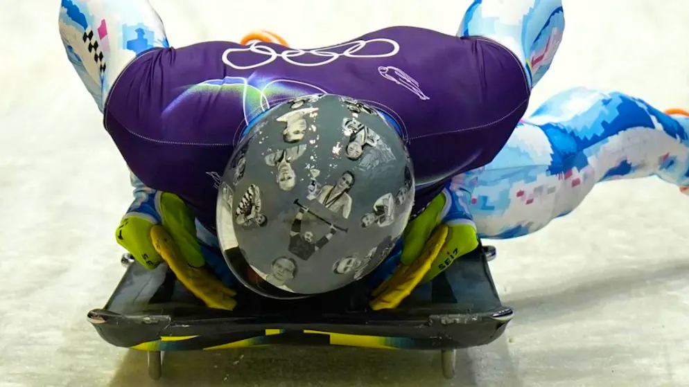 Le casque de Vladyslav Heraskevych fait polémique.