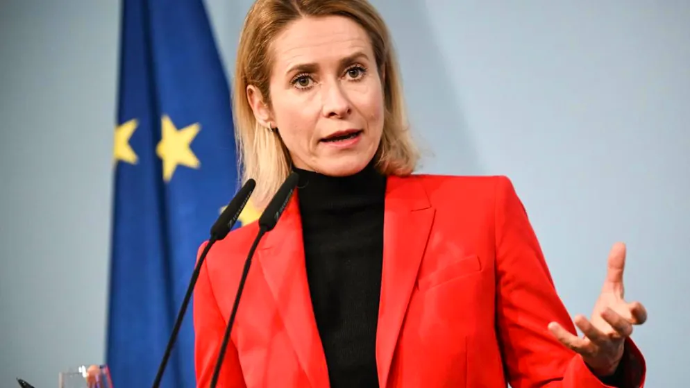 ARCHIV - Kaja Kallas, Vizepräsidentin der EU-Kommission, spricht bei einem Pressestatement mit Verteidigungsminister Pistorius. Die EU-Außenbeauftragte ist zu Gesprächen über die Stärkung der europäischen Verteidigungsbereitschaft in Berlin. Foto: Britta Pedersen/dpa