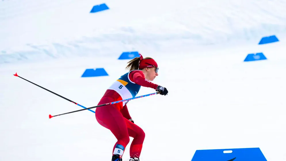 Nadine Fähndrich erlebt im Val di Fiemme eine Enttäuschung