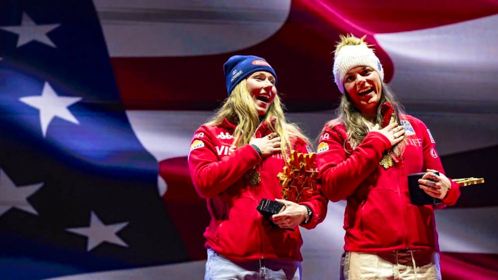 Women's team combination. The new American dream duo Shiffrin/Johnson