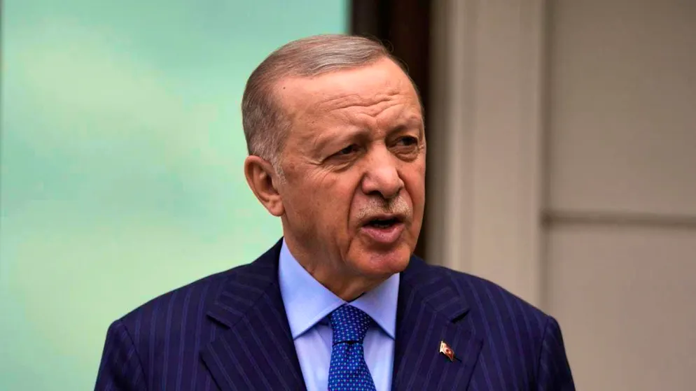 ARCHIVE - Recep Tayyip Erdogan, President of Turkey, speaks during a press conference after Friday noon prayers in early May. Erdogan has now reshuffled his cabinet for the first time since the 2023 parliamentary and presidential elections. Photo: Khalil Hamra/AP/dpa