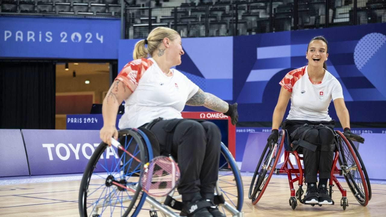 Para-Badminton. Olgiati/Mathez have a medal for sure