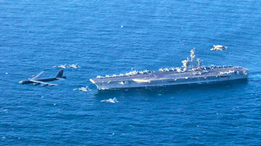 The aircraft carrier "USS Abraham Lincoln" is underway in the Arabian Sea. (June 1, 2019)