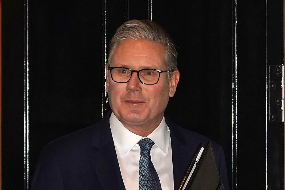 Britain's Prime Minister Keir Starmer leaves 10 Downing Street in London, Monday, Feb. 9, 2026.(AP Photo/Alberto Pezzali)