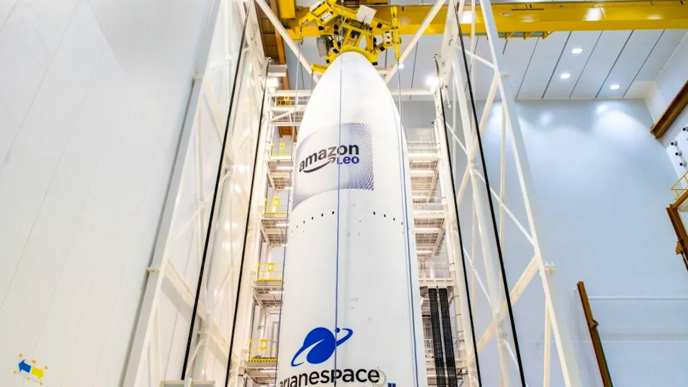 20 Meter hoch ist die Spitze der Rakete. Hergestellt wurde sie in der Schweiz.