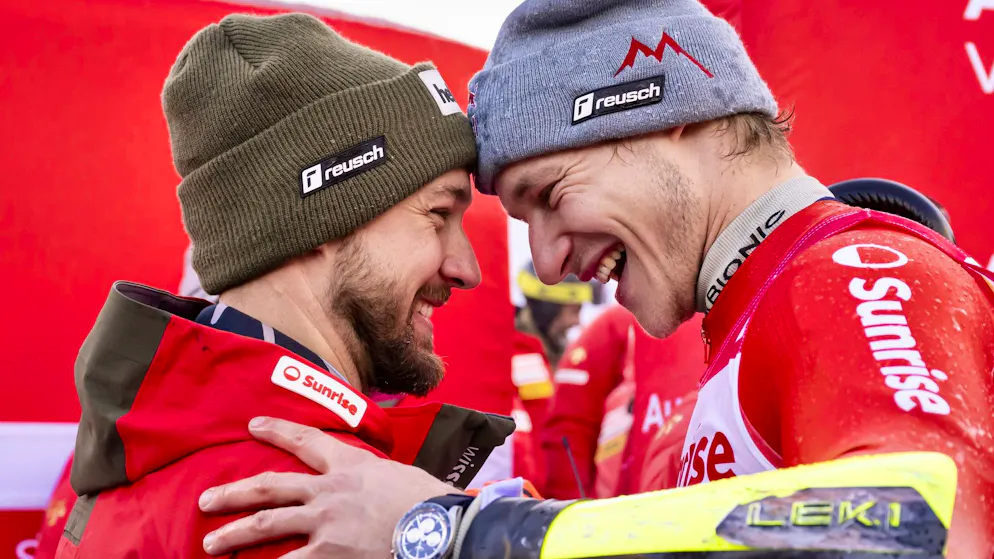 Luca Aerni espère bien volé la vedette à Marco Odermatt samedi lors du géant.