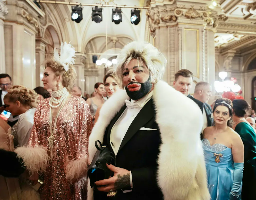Wiener Opernball 2026. Harald Glööckler zeigt sich – naja, wie immer – im pompösen Look am 68. Wiener Opernball.  