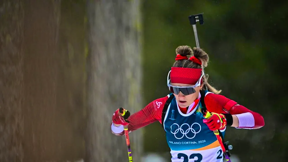 With an eye-catching hairstyle and strong performance: Lea Meier.