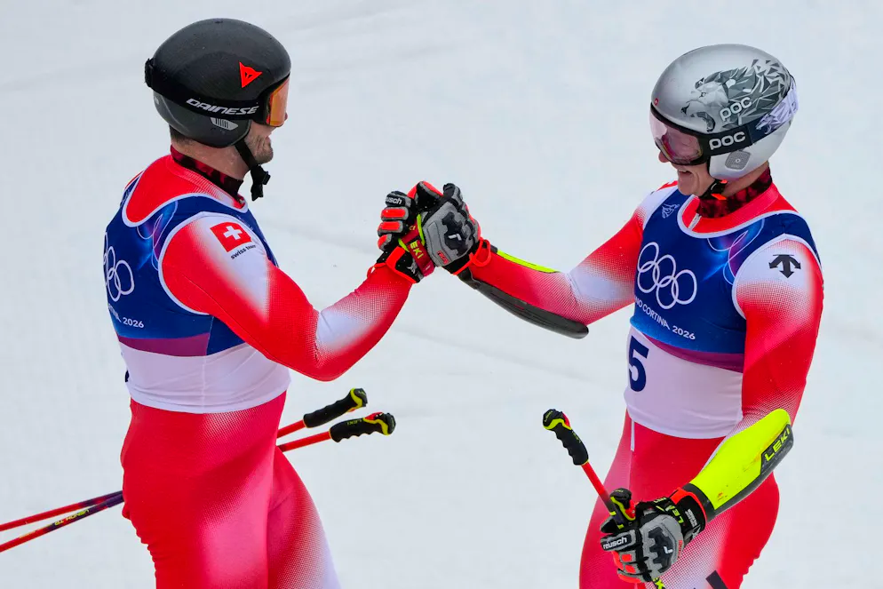 Marco Odermatt e Loic Meillard.