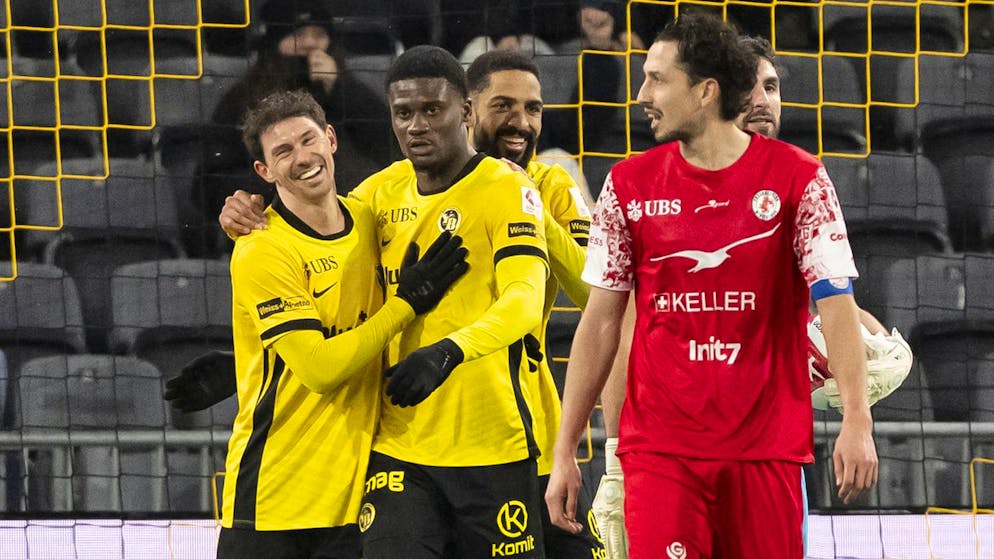 Goal festival in the video. YB takes the frustration out of Winterthur