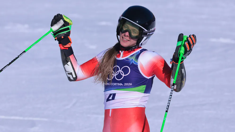 Camille Rast n'a pas apprécié le tracé du géant et les pistes de Cortina imaginées pour les techniciennes.