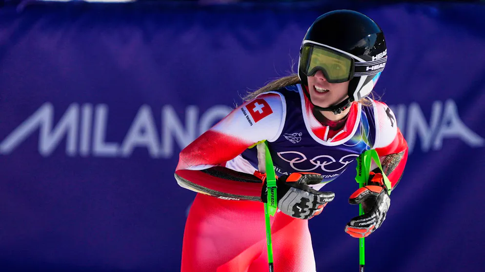 Après la première manche du géant olympique, Camille Rast pointe au 12e rang.