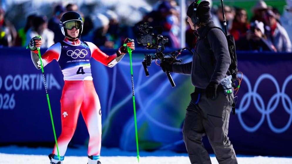 Alpine skiing. Olympic race on the junior slope