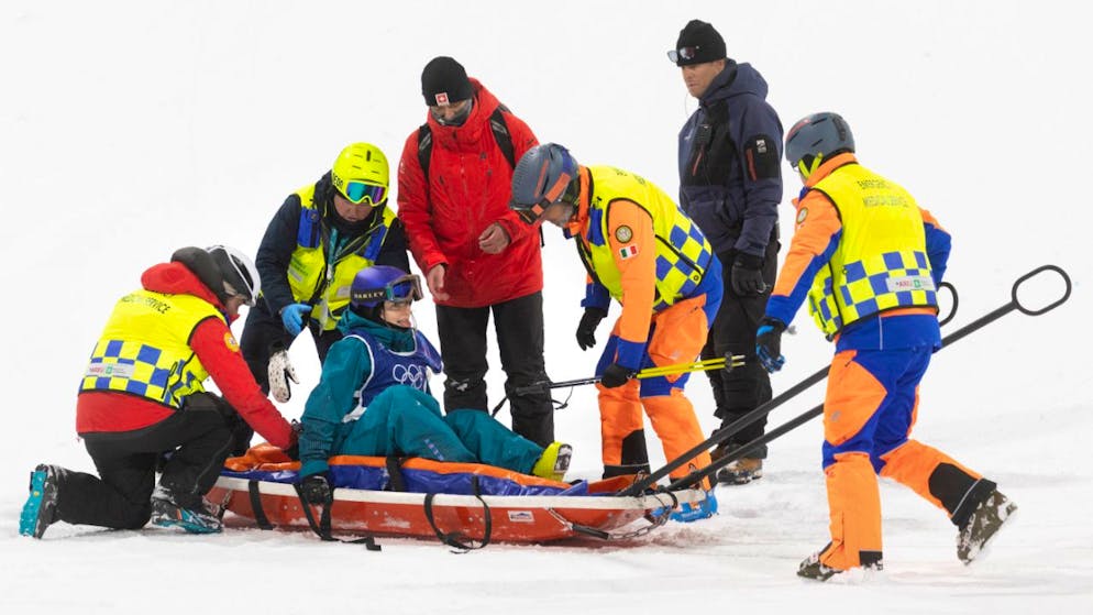 Ski Freestyle. Mathilde Gremaud gives up in Big Air