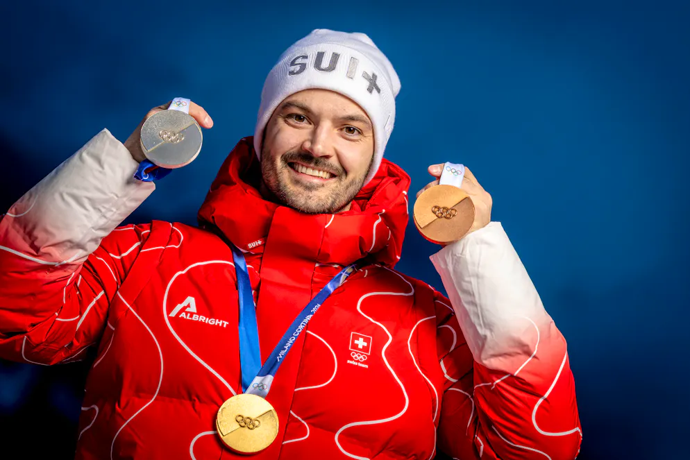 Loïc Meillard a obtenu un set complet de médailles olympiques à Bormio.