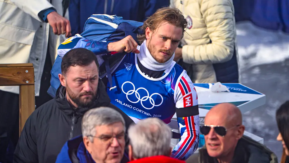 Das Drama um McGrath im Olympia-Slalom in Bildern.