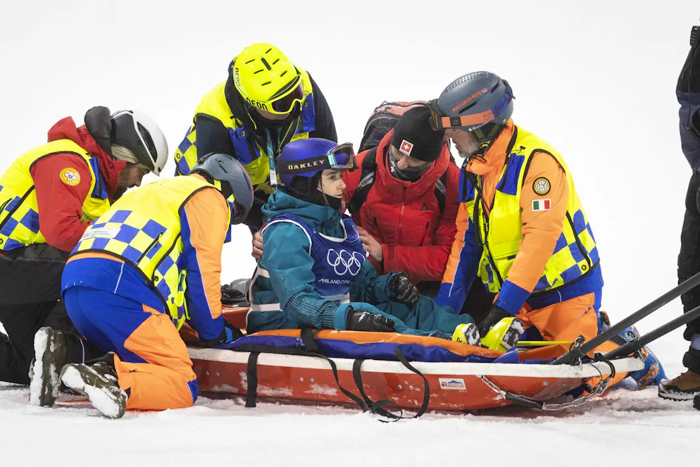 Mathilde Gremaud è caduta durante il riscaldamento per la finale di big air.