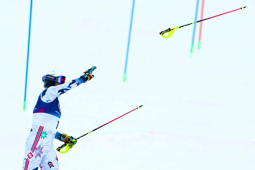 La straziante sconfitta di McGrath nello slalom olimpico. È infatti partito con il pettorale numero 1 ed era in testa nella prima manche.