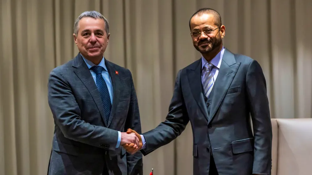 Ignazio Cassis e il ministro degli esteri omanita Badr Al Busaidi
