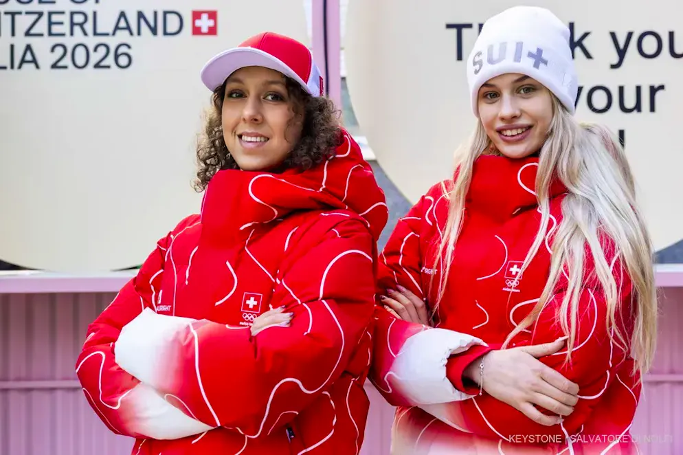 Seconda settimana delle Olimpiadi di Milano-Cortina. Livia Kaiser (a sinistra) e Kimmy Repond