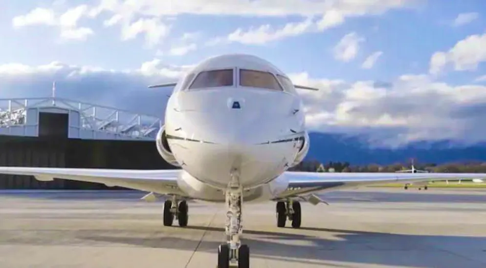 A Bombardier Global 6000 from Swiss Private Jet. 