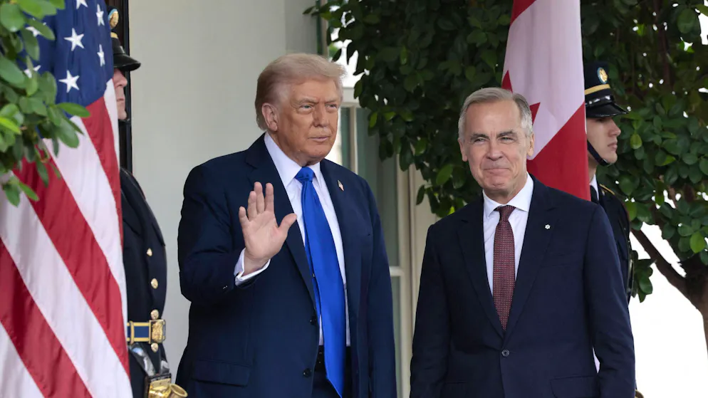 Donald Trump empfängt am 7. Oktober 2025 Mark Carney im Weissen Haus.