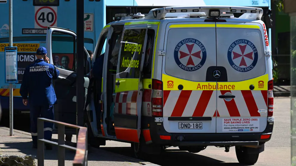 An ambulance is seen at Taronga Zoo in Sydney, Wednesday, November 2, 2022. Lions have reportedly escaped their enclosure at Taronga Zoo in Sydney. (AAP Image/Dean Lewins) NO ARCHIVING