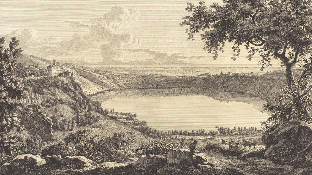 Lago di Nemi, Radierung auf Büttenpapier (1792)