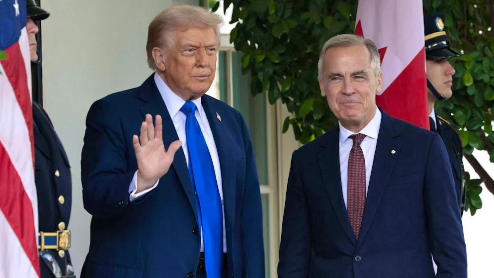 Donald Trump reçoit Mark Carney à la Maison Blanche le 7 octobre 2025.