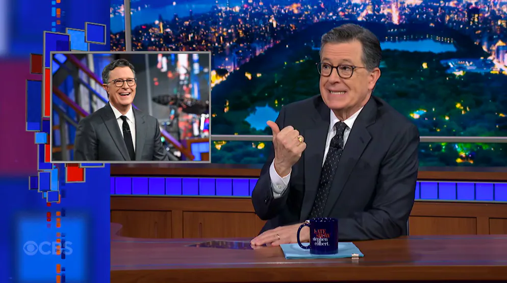 Stpehen Colbert ist durch den Eklat selbst zur Nachricht geworden: Jemand solle ihm einen Job besorgen, scherzt er über sich selbst.