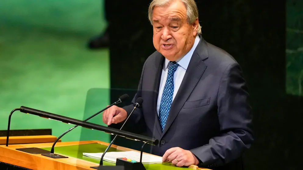 ARCHIV - António Guterres, Generalsekretär der Vereinten Nationen, nimmt an der Generaldebatte der UN-Vollversammlung teil. Foto: Yuki Iwamura/AP/dpa